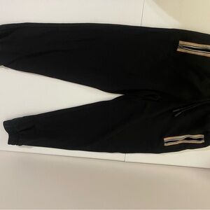 Burberry Black Joggers with Stripe